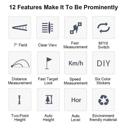 Golf Rangefinder with Slope – 650 Yard Laser Range Finder 6X Magnification, Flag Lock, Speed Measure for Golf & Hunting