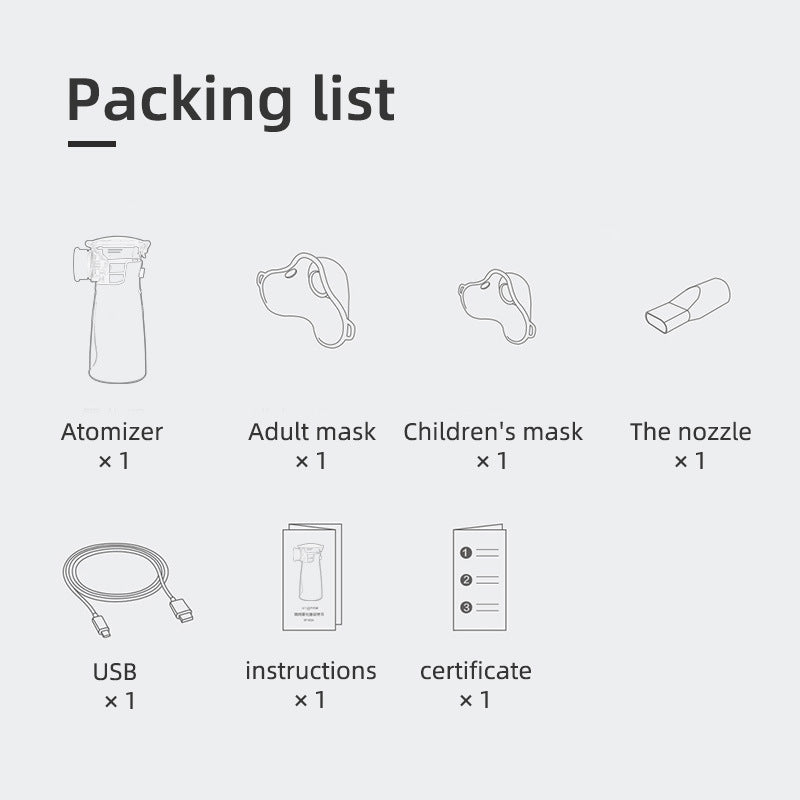 Portable Handheld Mesh Nebulizer – Silent & Ultra-Fine Mist for Adults & Kids