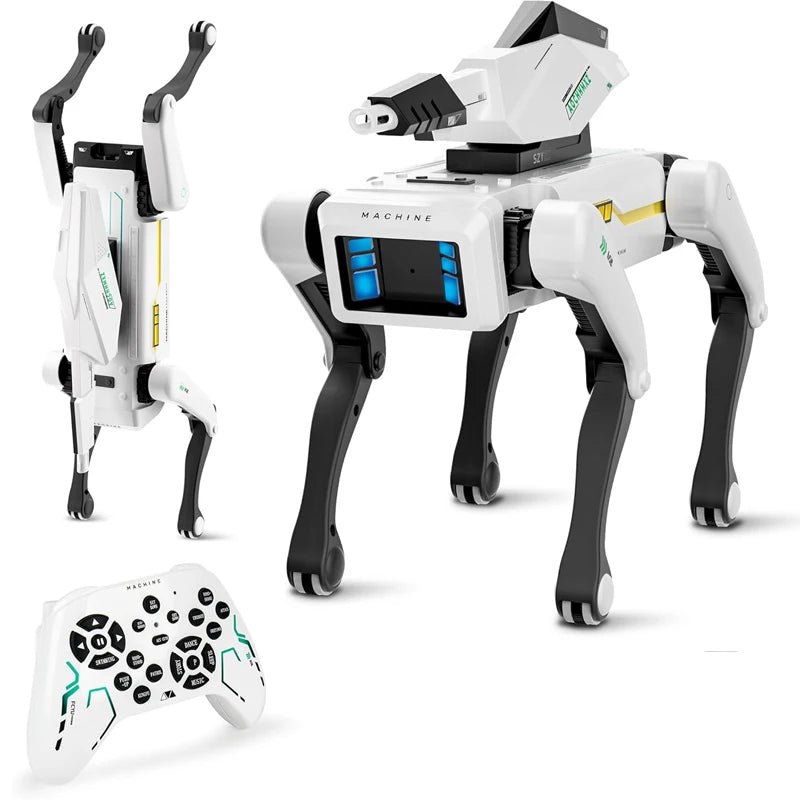 AI Robot Dog Toy with Kung Fu Somersaults & Remote Control | Programmable STEM Pet for Kids 6-12