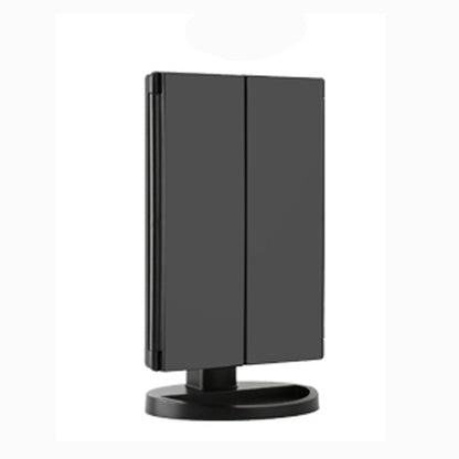 3-Panel LED Makeup Mirror with 2X/3X Magnification | Touch-Control 3-Color Light Vanity Mirror | Foldable & Rechargeable