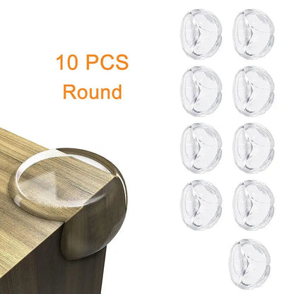 Clear Table Corner Protectors for Baby Safety – Transparent Edge Guards Bumpers, Various Shapes (10/20pcs Packs)