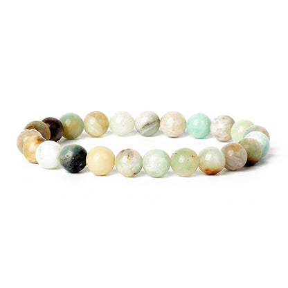 Natural Crystal Healing Bracelet Set – 8 mm Genuine Gemstone Beaded Energy Bracelets for Protection, Confidence & Good Luck