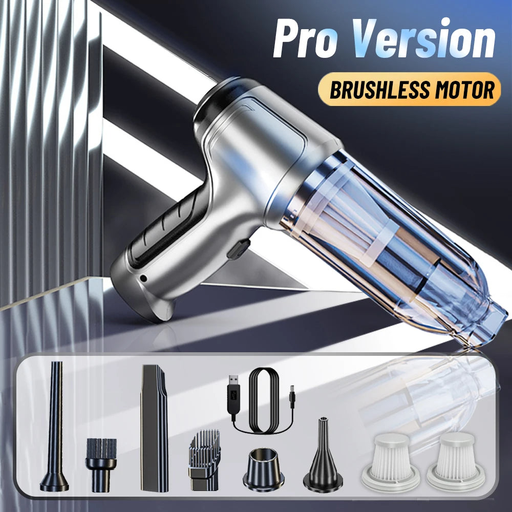 Portable Cordless Car Vacuum Cleaner & Blower – 95,000Pa Powerful 2-in-1 Handheld Vacuum