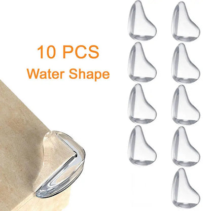 Clear Table Corner Protectors for Baby Safety – Transparent Edge Guards Bumpers, Various Shapes (10/20pcs Packs)