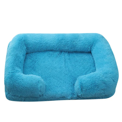 Orthopedic Dog Bed Sofa – Plush Calming Pet Couch with Supportive Egg Crate Foam, Washable Cover for Medium Dogs