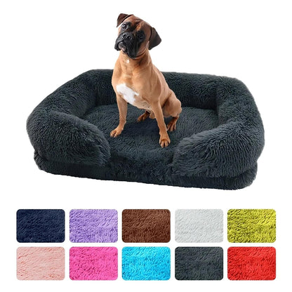 Orthopedic Dog Bed Sofa – Plush Calming Pet Couch with Supportive Egg Crate Foam, Washable Cover for Medium Dogs