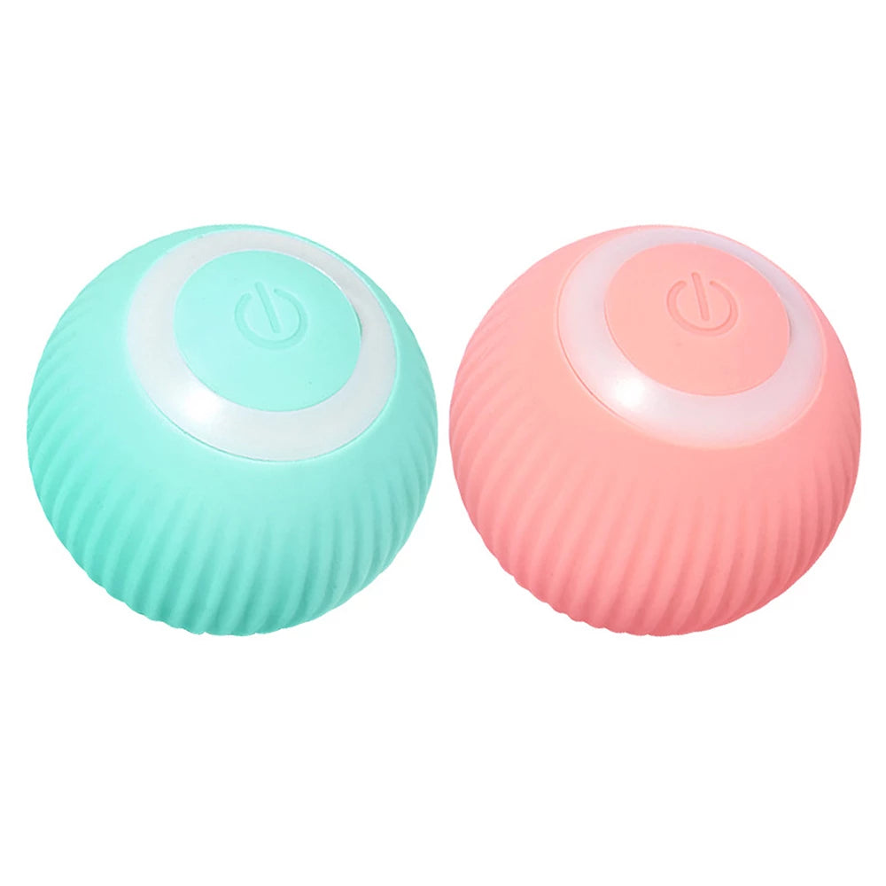 Smart Rolling Ball Cat Toy USB-C Rechargeable | Interactive Electric Moving Ball with LED for Cats