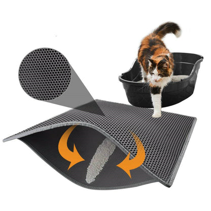 Cat Litter Trapping Mat – Waterproof Honeycomb Double-Layer (Multiple Sizes)