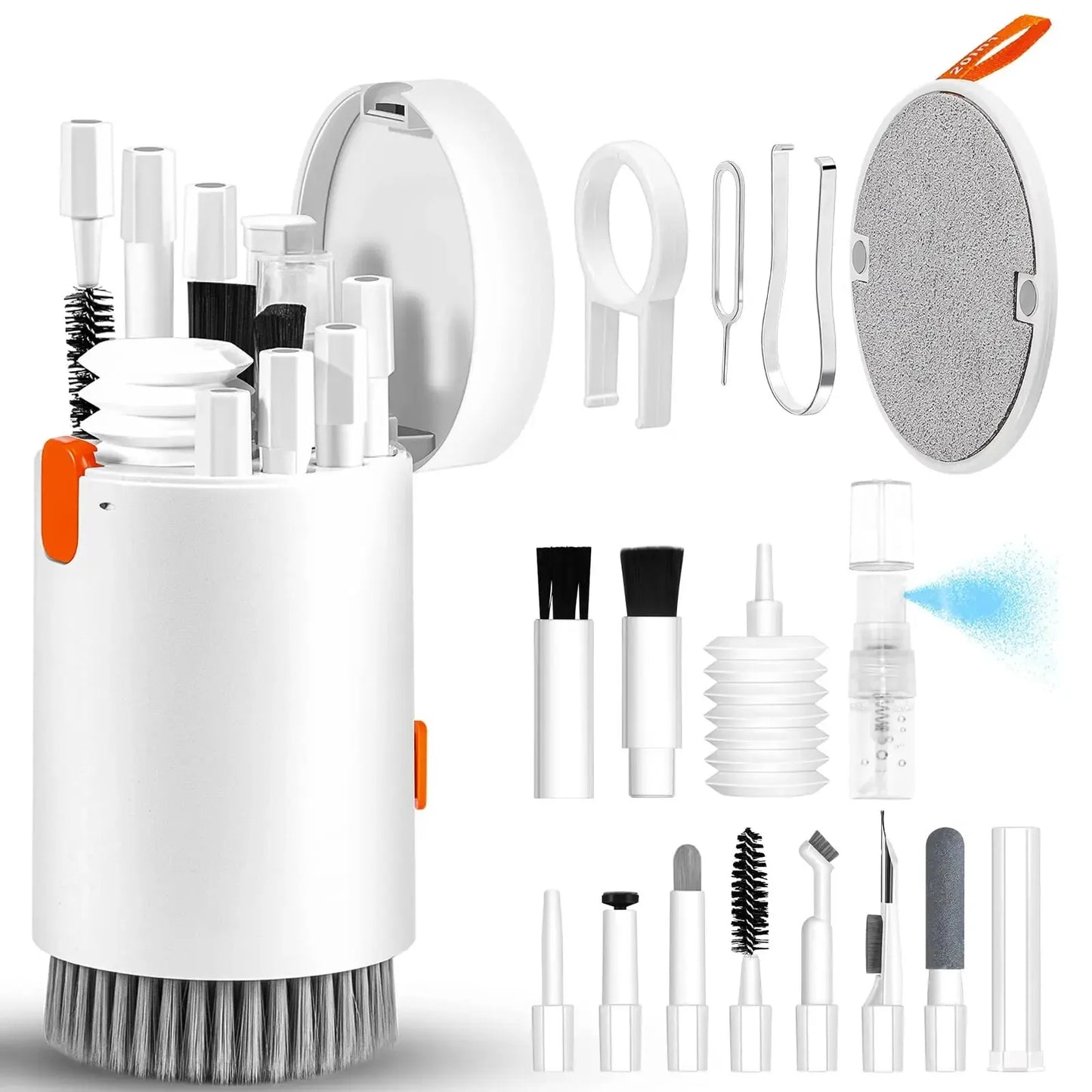 20-in-1 Electronics Cleaner Kit – Pro AirPods, Keyboard, Phone, Laptop & Camera Cleaning Set with Air Blower, Keycap Puller & Screen Spray