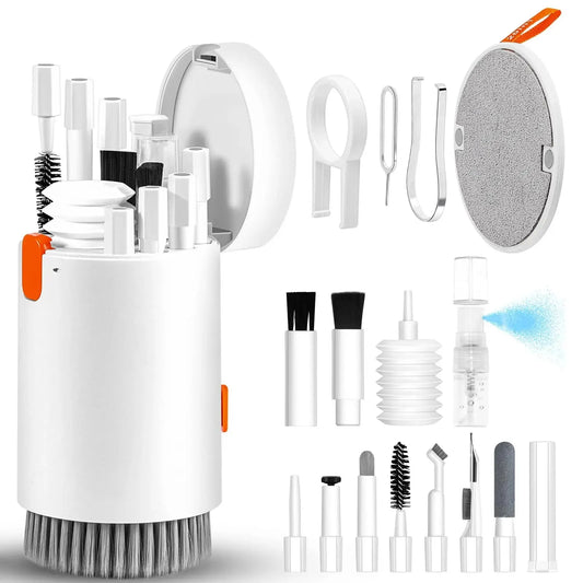 20-in-1 Electronics Cleaner Kit – Pro AirPods, Keyboard, Phone, Laptop & Camera Cleaning Set with Air Blower, Keycap Puller & Screen Spray