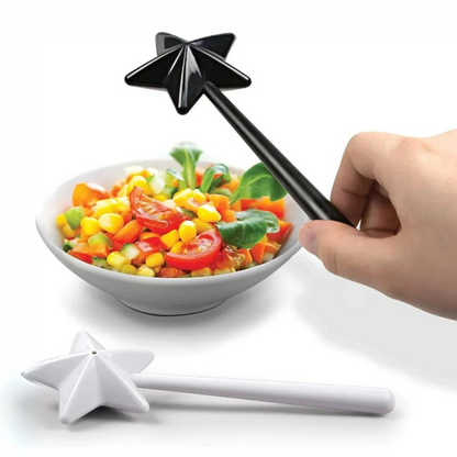 Magic Wand Salt & Pepper Shakers Set of 2 | Star Wand Spice Dispenser | Fun Kitchen Gift for Kids & Adults