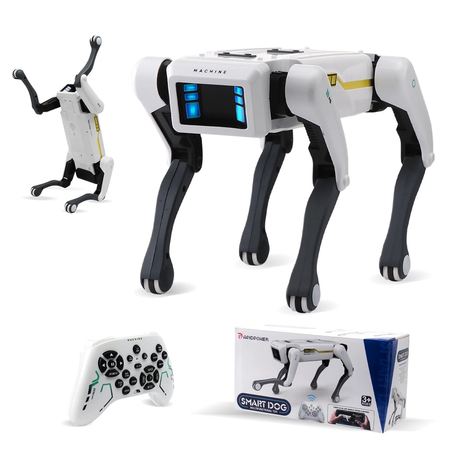 AI Robot Dog Toy with Kung Fu Somersaults & Remote Control | Programmable STEM Pet for Kids 6-12