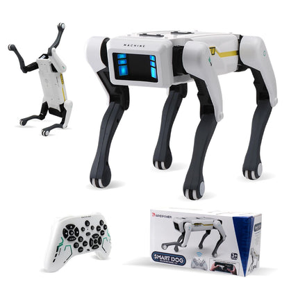 AI Robot Dog Toy with Kung Fu Somersaults & Remote Control | Programmable STEM Pet for Kids 6-12