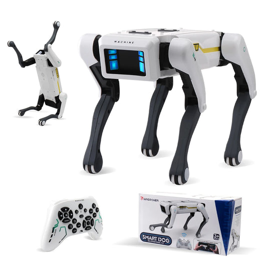 AI Robot Dog Toy with Kung Fu Somersaults & Remote Control | Programmable STEM Pet for Kids 6-12