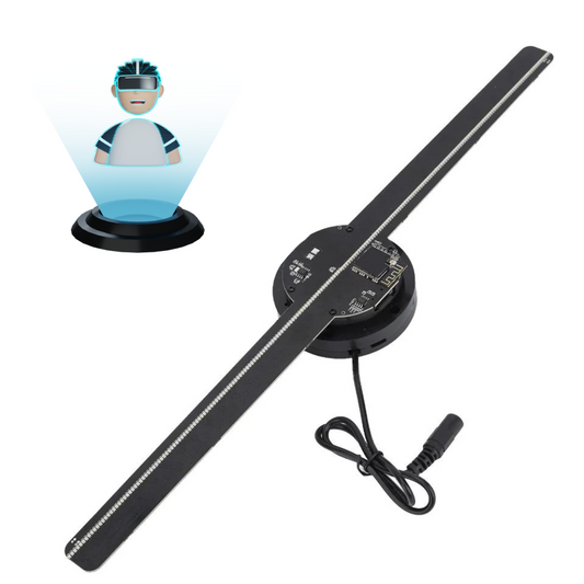 42 cm 3D Hologram Fan Projector – WiFi App-Controlled LED Holographic Display for Advertising, Parties & Decor