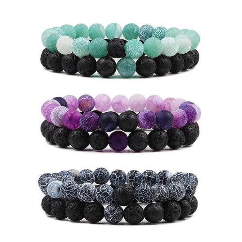 Natural Crystal Healing Bracelet Set – 8 mm Genuine Gemstone Beaded Energy Bracelets for Protection, Confidence & Good Luck