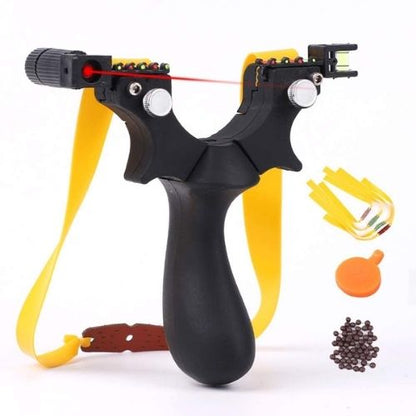 Laser Guided Slingshot with Level – High Accuracy Professional Slingshot for Hunting, Fishing & Target Shooting