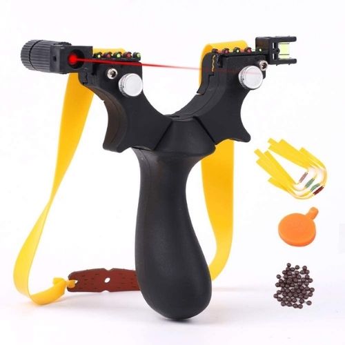Laser Guided Slingshot with Level – High Accuracy Professional Slingshot for Hunting, Fishing & Target Shooting