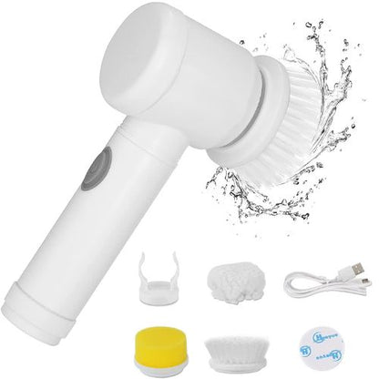 Handheld Electric Spin Scrubber – Cordless 3-in-1 Cleaning Brush with Multiple Heads for Bathroom, Kitchen & Tiles