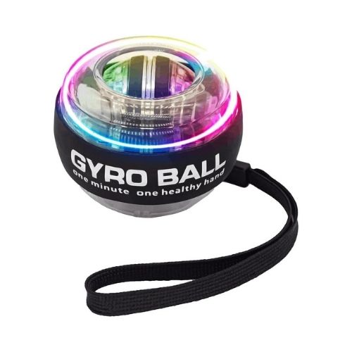 LED Powerball Gyroscope Wrist Trainer Auto-Start | RGB Light Forearm Exerciser & Rehab Tool