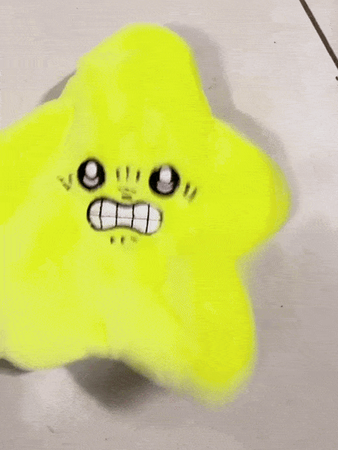Dancing Angry Star Plush Toy – Interactive Moving Plush Keychain for Kids