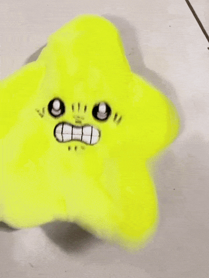 Dancing Angry Star Plush Toy – Interactive Moving Plush Keychain for Kids