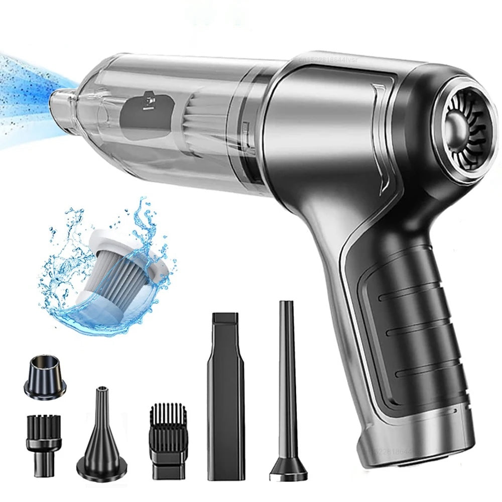 Portable Cordless Car Vacuum Cleaner & Blower – 95,000Pa Powerful 2-in-1 Handheld Vacuum