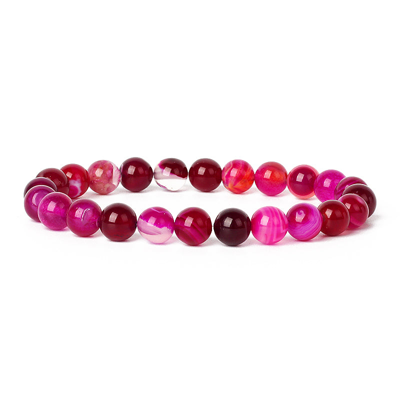 Natural Crystal Healing Bracelet Set – 8 mm Genuine Gemstone Beaded Energy Bracelets for Protection, Confidence & Good Luck