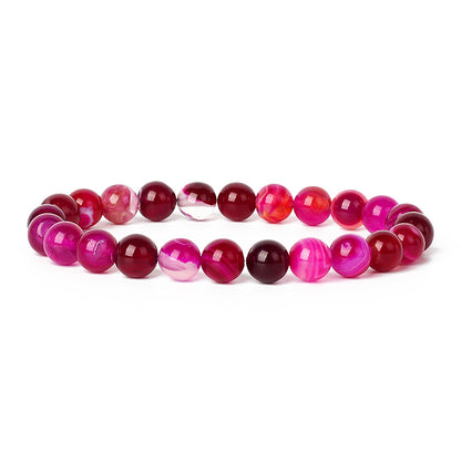 Natural Crystal Healing Bracelet Set – 8 mm Genuine Gemstone Beaded Energy Bracelets for Protection, Confidence & Good Luck
