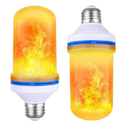 2-Pack LED Flame Effect Light Bulbs E27 – 4 Modes Flickering Fire Bulb for Home, Halloween & Christmas Decor