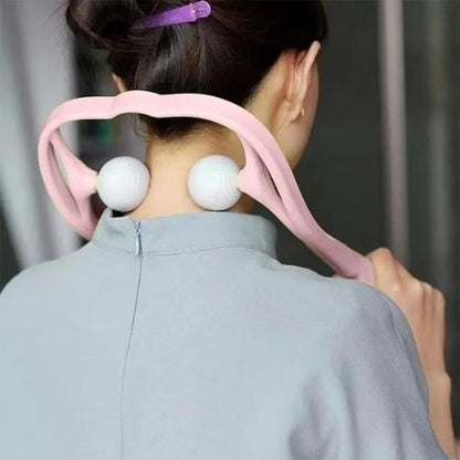 Manual Dual Trigger Point Neck Massager | Deep Tissue Shoulder & Headache Relief Tool