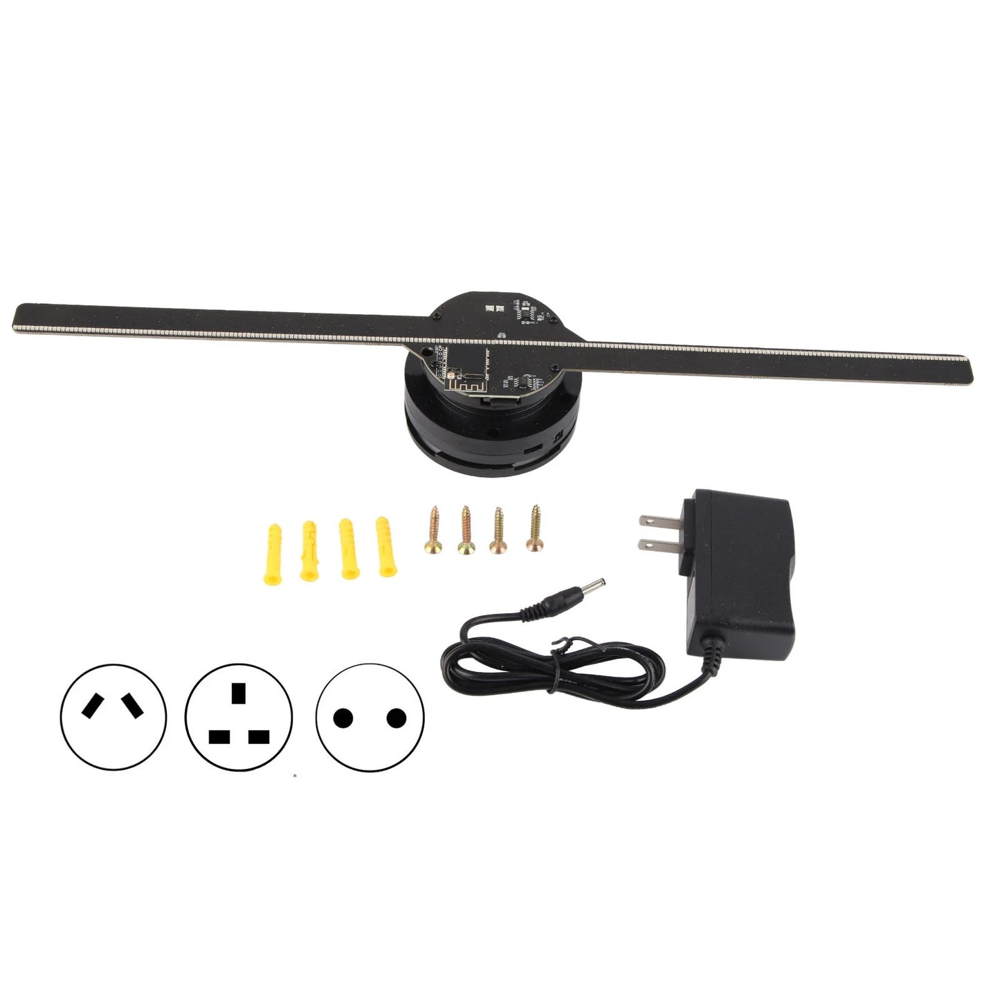 42 cm 3D Hologram Fan Projector – WiFi App-Controlled LED Holographic Display for Advertising, Parties & Decor