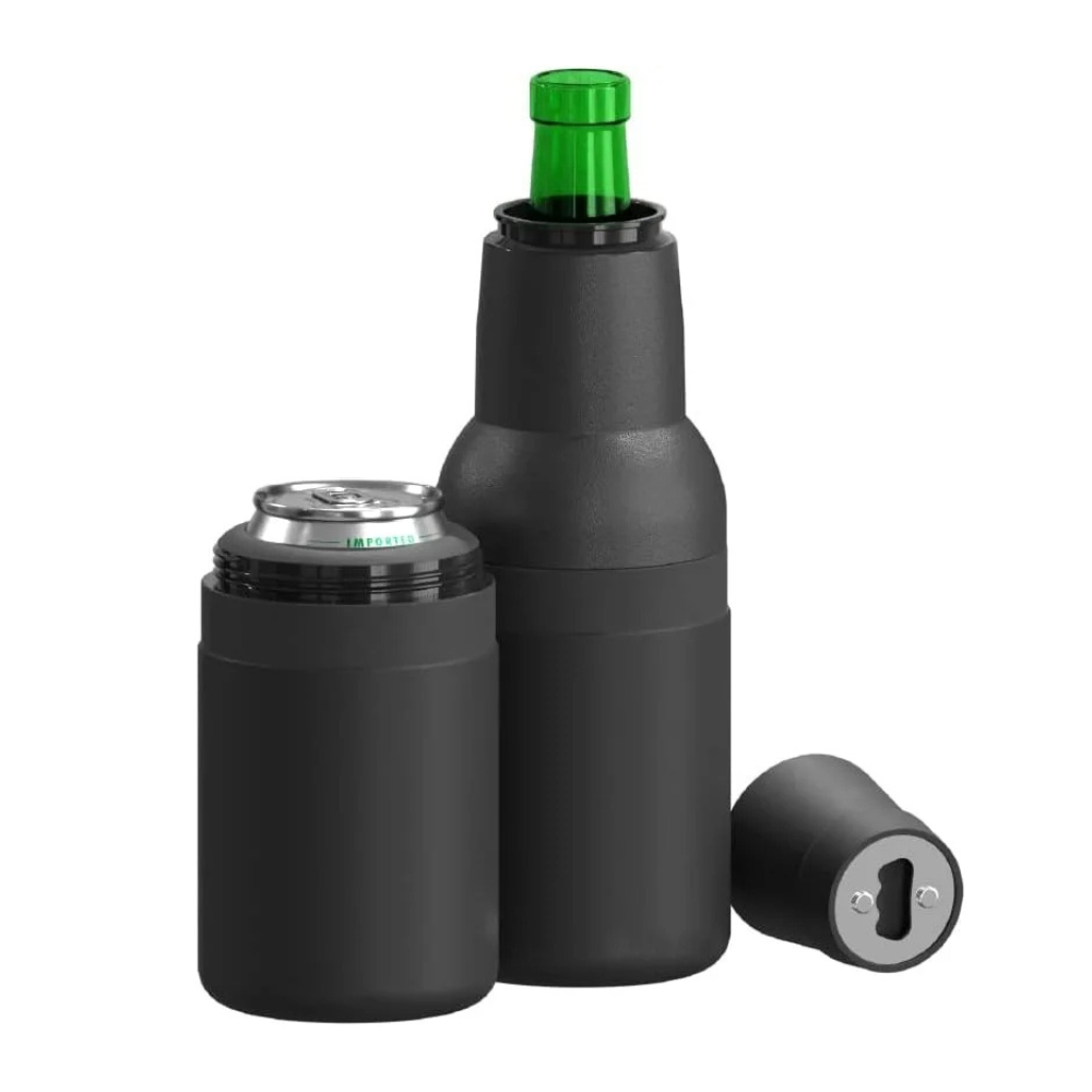 3-in-1 Stainless Steel Can Cooler 500 ml | Vacuum Insulated Beer & Bottle Holder | Keeps Drinks Cold 8 Hours