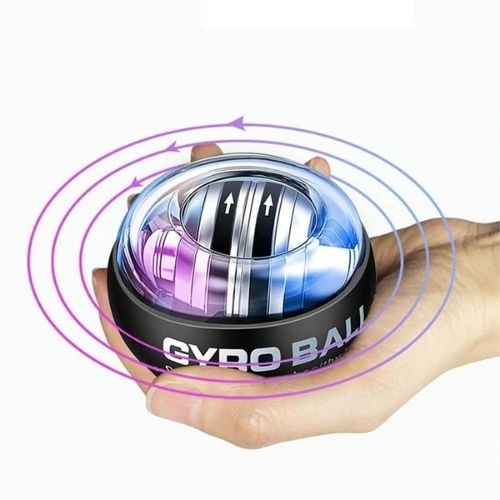 LED Powerball Gyroscope Wrist Trainer Auto-Start | RGB Light Forearm Exerciser & Rehab Tool
