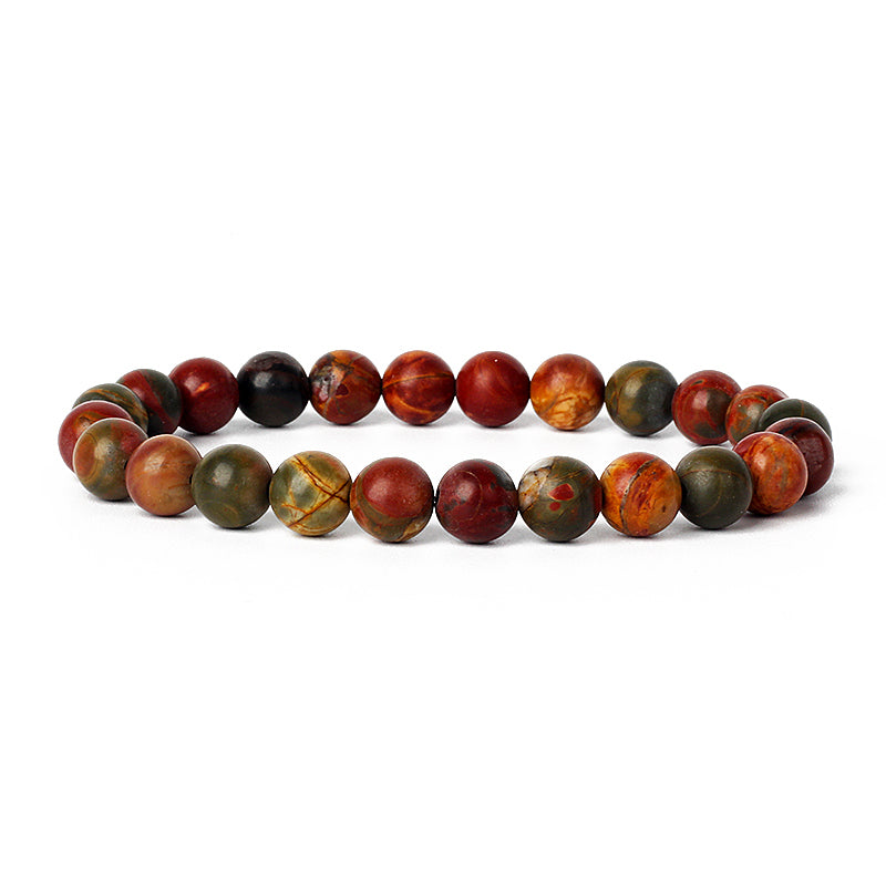 Natural Crystal Healing Bracelet Set – 8 mm Genuine Gemstone Beaded Energy Bracelets for Protection, Confidence & Good Luck