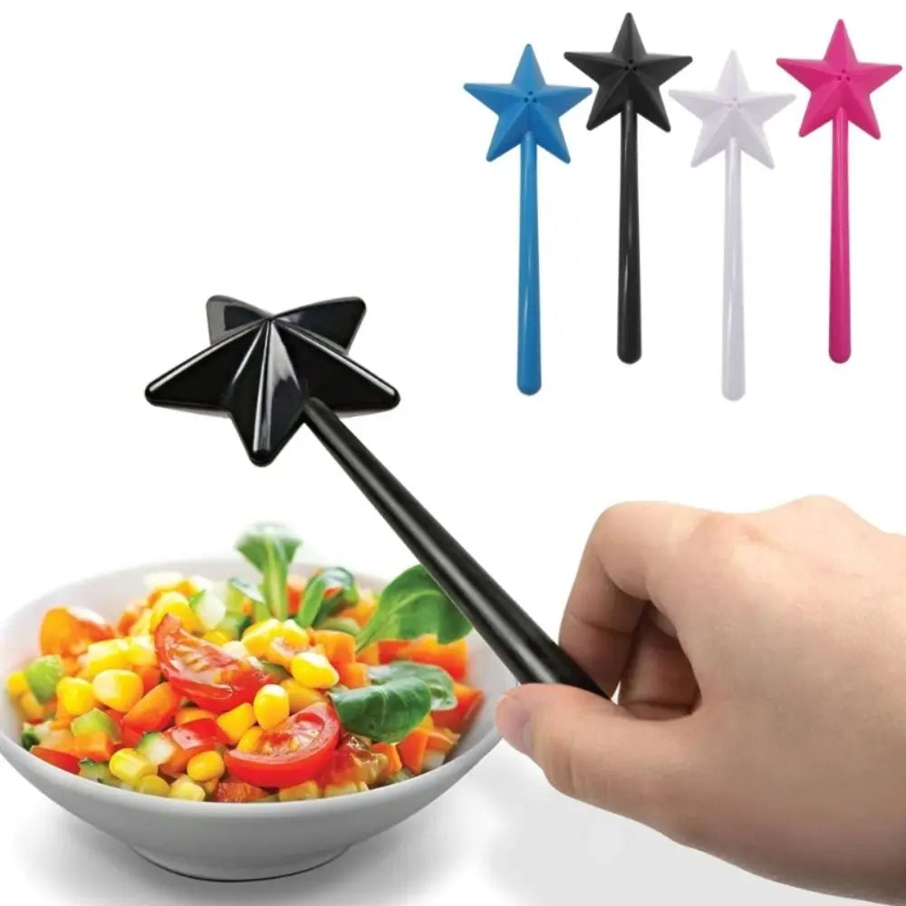 Magic Wand Salt & Pepper Shakers Set of 2 | Star Wand Spice Dispenser | Fun Kitchen Gift for Kids & Adults