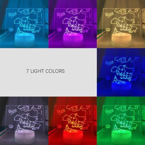 Rewritable LED Message Board Night Light – Acrylic Note Pad Lamp with 7 Colors, Touch Control for Kids Room & Home Decor