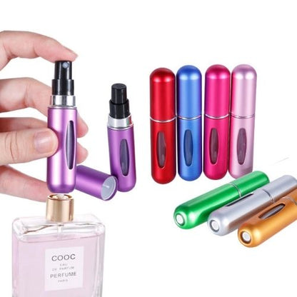 4-Pack Refillable Travel Perfume Atomizers 5 ml – Leak-Proof Mini Spray Bottles