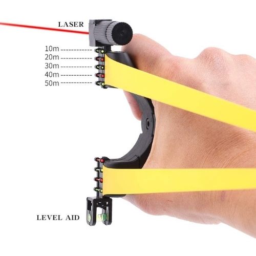Laser Guided Slingshot with Level – High Accuracy Professional Slingshot for Hunting, Fishing & Target Shooting