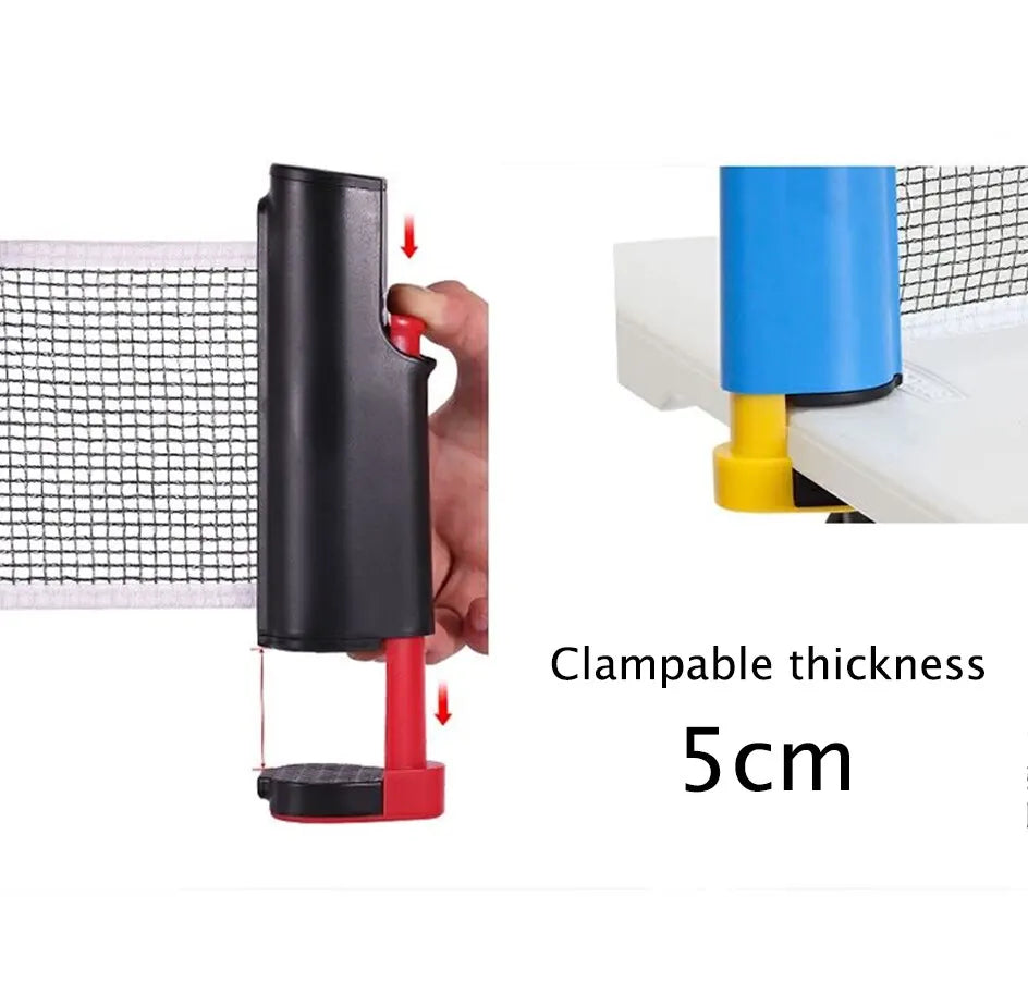 Retractable Portable Table Tennis Net – Adjustable Ping Pong Net Replacement Up to 170cm, Clamp-On for Any Table