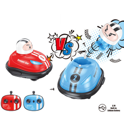 RC Battle Bumper Cars Set – 2-Pack Remote Control Bumping Cars with Pop-Up Ejection Drivers, Lights & 2.4GHz Controllers