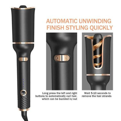 Automatic Hair Curler One-Button | Ceramic Auto Curling Wand for Perfect Curls & Waves | Beginner-Friendly