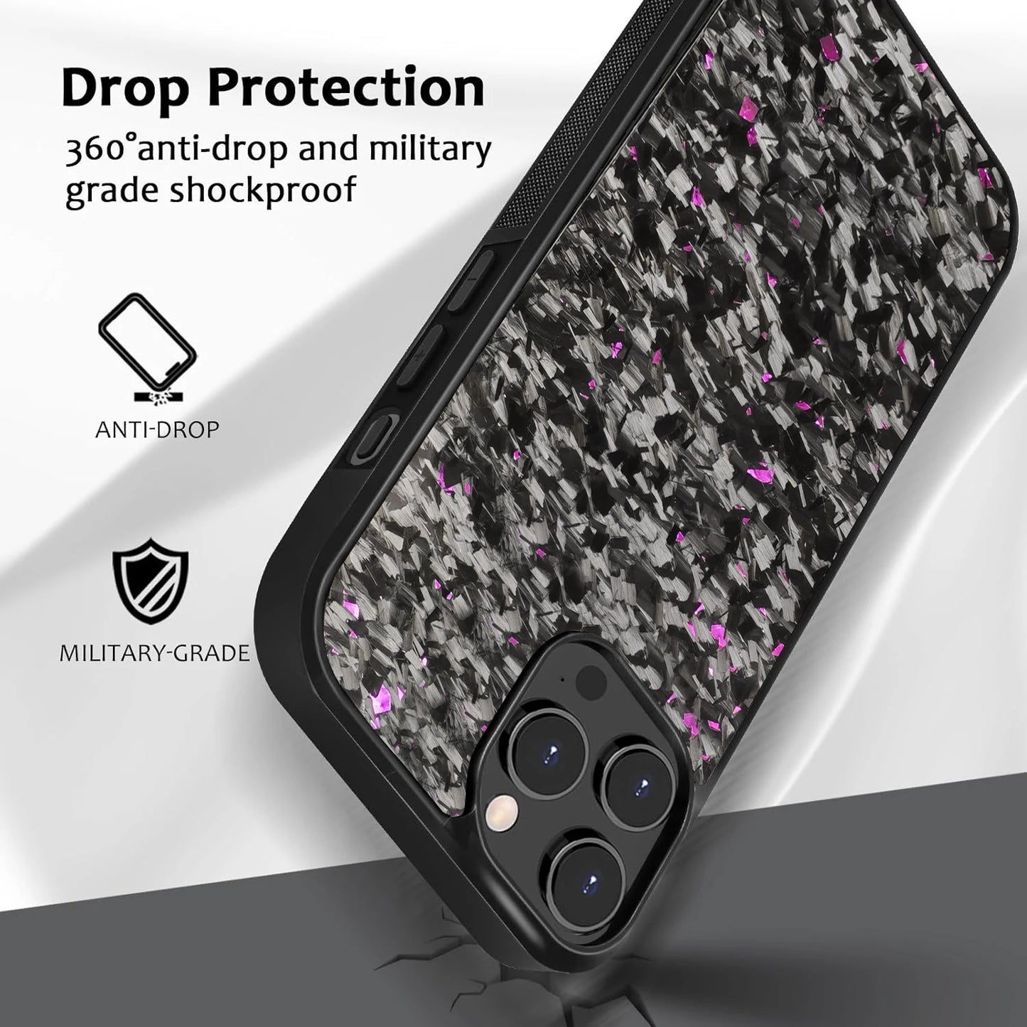 Luxury Forged Carbon Fiber iPhone Case – Real Carbon with MagSafe Compatibility