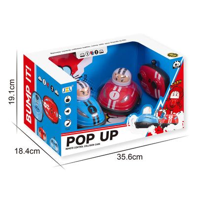 RC Battle Bumper Cars Set – 2-Pack Remote Control Bumping Cars with Pop-Up Ejection Drivers, Lights & 2.4GHz Controllers