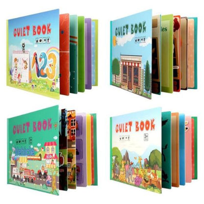 Montessori Busy Book for Toddlers 1-4 Years | 20+ Themes Quiet Book with Markers & Stickers | Educational Activity Book