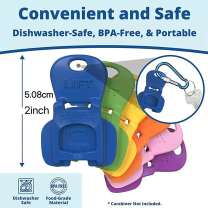 Easy Soda Can Opener Tool – Lift & Push Can Tab Opener for Nails Protection, Multi-Color Packs (6/12/36pcs)