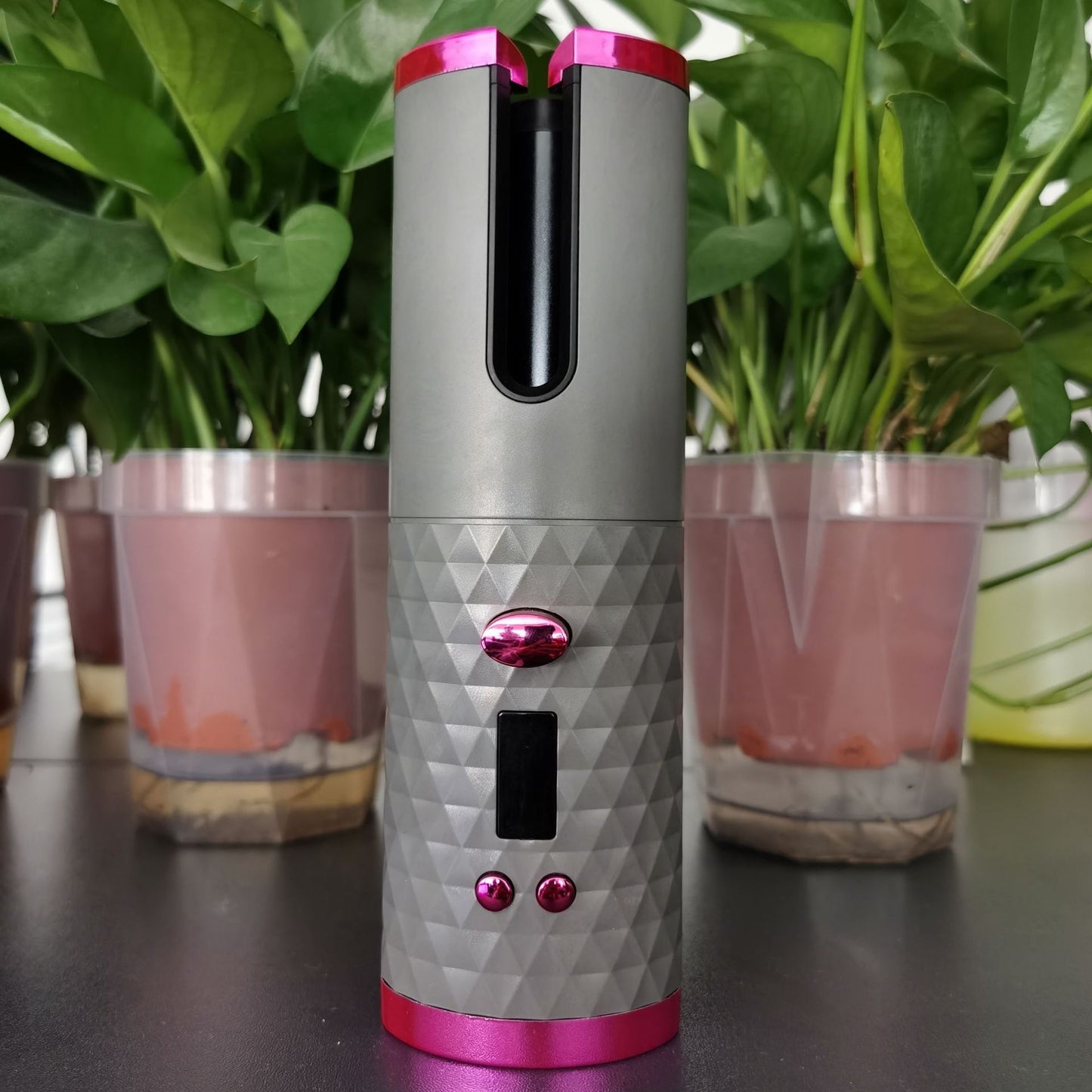 Cordless Automatic Hair Curler with LCD Display | Wireless Auto Curling Iron & Power Bank | Perfect Curls On-The-Go