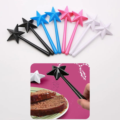 Magic Wand Salt & Pepper Shakers Set of 2 | Star Wand Spice Dispenser | Fun Kitchen Gift for Kids & Adults