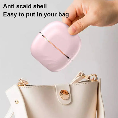 Mini Cordless Hair Straightener Brush – USB-C Rechargeable Portable Travel Straightening Comb with 3 Heat Settings – Gift for Her