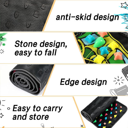 Reflexology Foot Massage Mat – Acupressure Walk Stone Pad for Pain Relief, Better Sleep & Stress Reduction